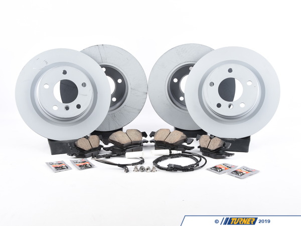 Packaged by Turner Rotor And Pad Replacement Package - Front And Rear - E9X 325 328 (up To 09/2007) e9xprerprpKT