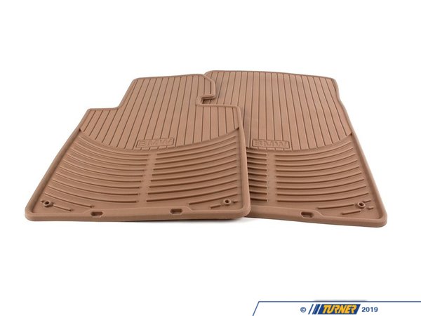Genuine BMW Genuine BMW Front All Weather Rubber Floor Mat Set - Beige 82550151504