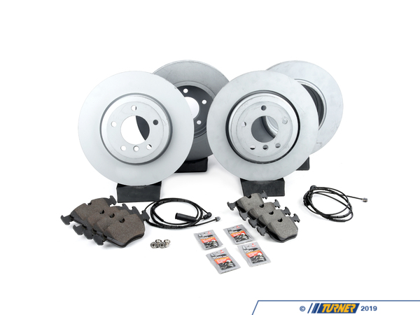 Packaged by Turner Rotor And Pad Replacement Package - Front And Rear - E46 330i/Ci/xi e46330rprpKT