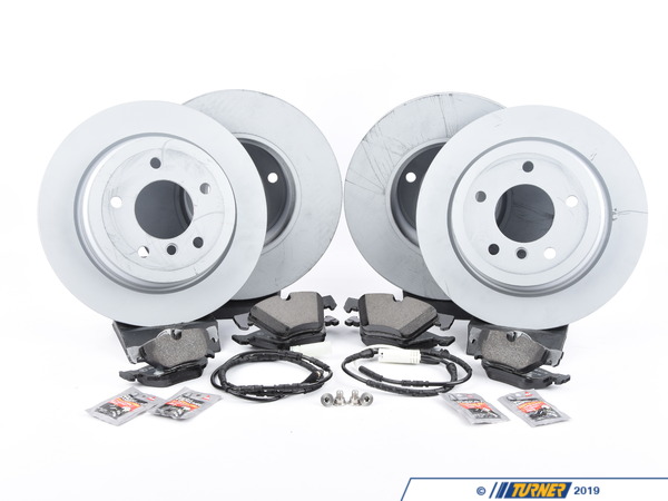 Packaged by Turner Rotor And Pad Replacement Package - Front And Rear - E9X 325xi 328xi (up To 09/2007) E90X1RPRPKT