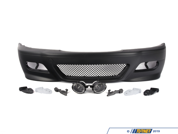 Turner Motorsport E46 M3 Style Front Bumper With Fog Lights M3E46FTBUMPKT