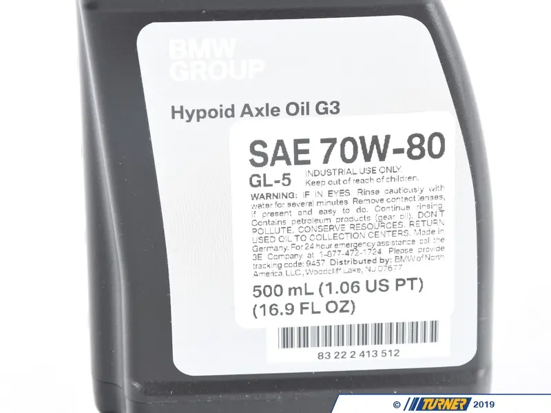 メンテナンス BMW Hypoid Axle Oil G3 BMW Motorrad Hypoid Axle Oil G3 0.5 liter - 83 22 2 460 128