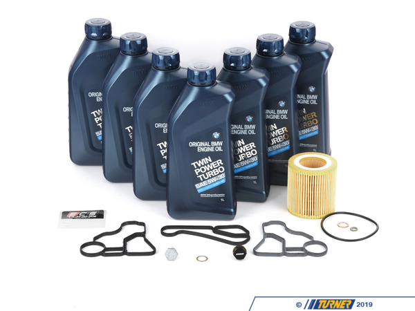 Genuine BMW Genuine BMW- 5W-30 Oil Change & Oil Filter Housing Gasket Replacement Kit - N54, N55 11427537293kt3