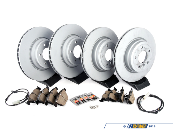 Packaged by Turner Rotor And Pad Replacement Package - Front And Rear - E9X 335i/is/d, E84 X1 xDrive35i E9X335RPRPKT