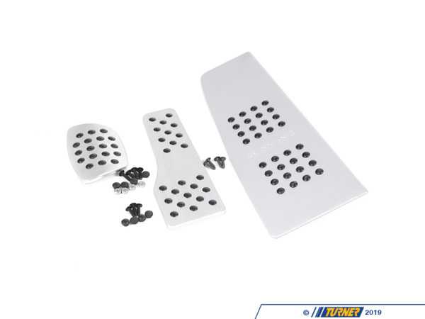 Rennline Rennline 3-Piece Silver Pedal Set - E60 E61 E63 E64 Z4 Automatic/SMG Transmission P716255SILVER