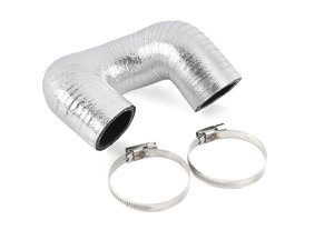 Aluminized Silicone Water Pump Hose - with clamps