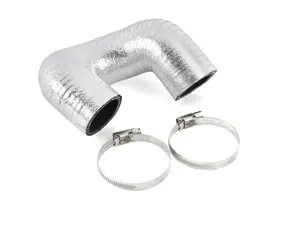 Aluminized Silicone Water Pump Hose - with clamps