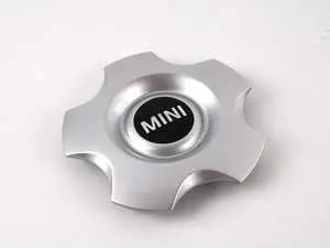 Genuine MINI Hub Cap With MINI Logo Silver For R102 Wheel