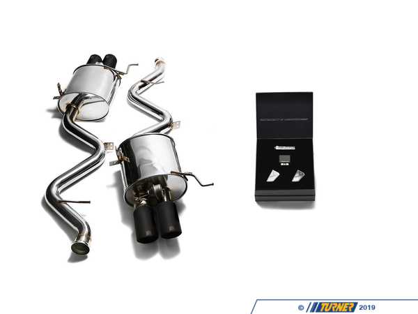 Armytrix ARMYTRIX Stainless Steel Valvetronic Catback Exhaust System - Quad Matte Black Tips - BMW M3 E9x BME9M-QS11M