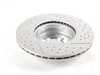 Genuine BMW M Performance Cross-Drilled & Slotted Brake Rotor - Front - E82 135i 34116786392 View 3