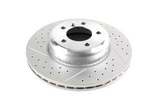 Cross-Drilled & Slotted Brake Rotor - Front - E82 135i