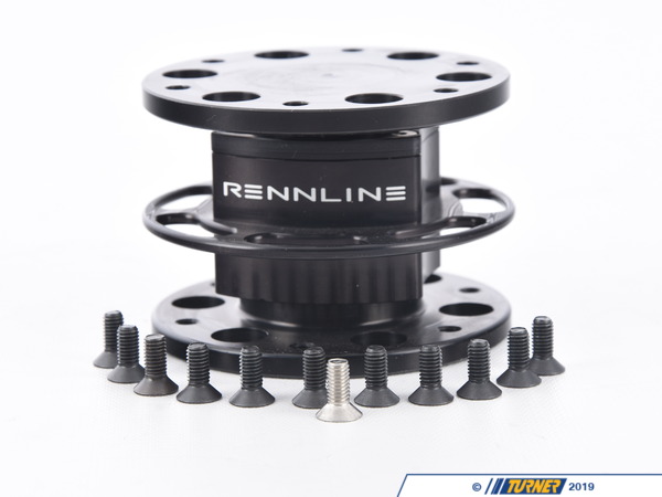 Rennline Rennline Steering Wheel Quick Disconnect - Black I18BLACK