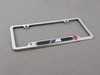 Genuine BMW License Plate frame Silver Polished w/ M logo 82120010405 View 8