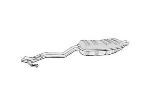 OE Replacement Rear Muffler - Resonator Sold Separately - ANSA