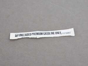 Genuine BMW Label "Unleaded Fuel" English - 51142121838 - E30,E34