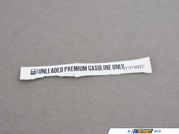 Genuine BMW Genuine BMW Label "Unleaded Fuel" English - 51142121838 - E30,E34 51142121838