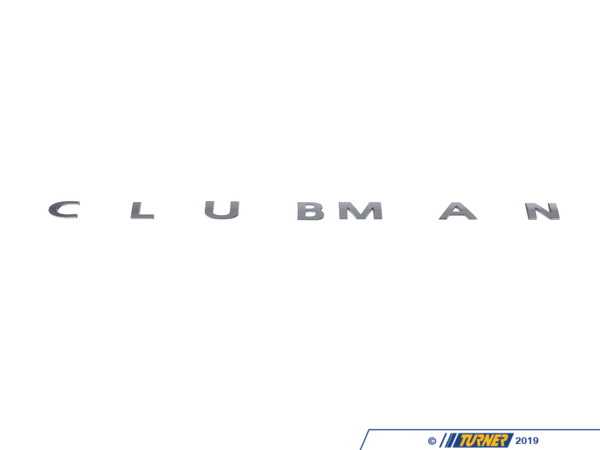 Genuine MINI Genuine MINI Clubman Model Lettering For Clubman - Piano Black - R55 F54 51142465246