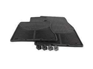 Genuine BMW Front Rubber Floor Mat Set - Black - E60 545i, E61 530xi, E60 530i, E60 525i