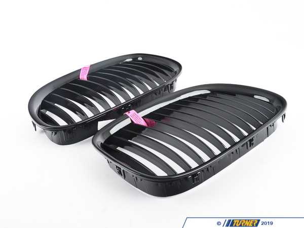 ECS Replacement Gloss Black Front Grilles - F01 F02 7-Series BM-0177-GB