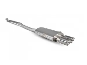 Resonated Cat-Back Exhaust System Polished 90mm Daytona Tailpipes - NON Resonated 
