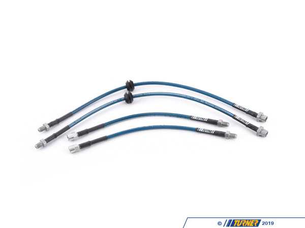 Turner Motorsport Turner Motorsport Stainless Steel Brake Lines - Complete Front & Rear Kit - E60/E61 Xi (AWD) 028598TMS10