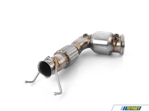 AFE Twisted Steel Street Series Downpipe - High Flow Catalytic Converter 48-36322-HC