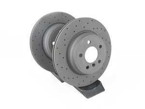 Hawk Talon Cross Drilled & Slotted Brake Rotor Pair - Rear (330x20) - F30 F32 F34