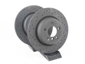 Hawk Talon Cross Drilled & Slotted Brake Rotor Pair - Rear (336x22mm) - E84 E9X