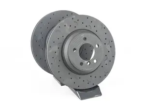 Hawk Talon Cross Drilled & Slotted Brake Rotor Pair - Front (348x30) - E84 E9X