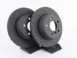 Hawk Talon Cross Drilled & Slotted Brake Rotor Pair - Rear (345x24) - E70 E71