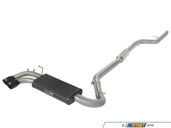 AFE MACH Force-Xp 3in to 2-1/4in Stainless Steel Cat-Back Exhaust System w/Black Tip BMW 328i/428i (F30/F32) 12-16 I4-2.0L (t) N20 49-36329-B