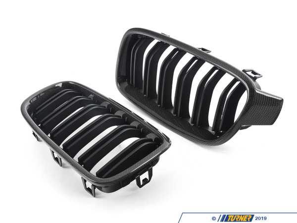ECS Dual Slats Carbon Fiber Blackout Grille Set - F30 F31 320i 328i 335i  BM-0179-DS-CF