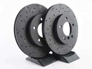 Hawk Talon Cross Drilled & Slotted Brake Rotor Pair - Front (300x22) - E46 Z3 Z4