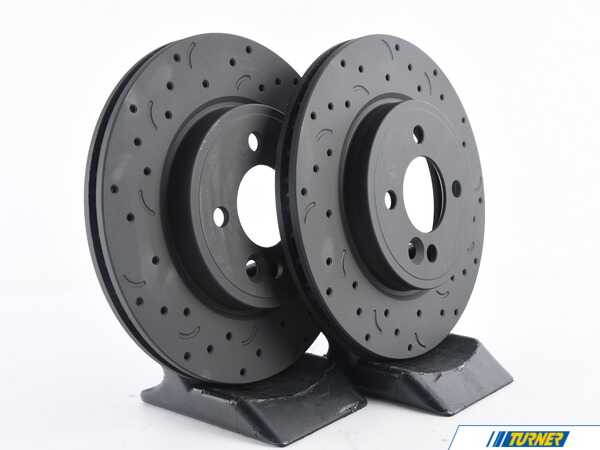 Hawk Talon Front Cross Drilled & Slotted Brake Rotors - Pair 10.86" (276x22) HTC4865