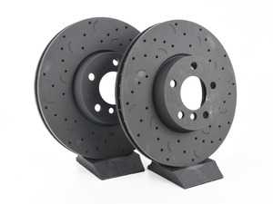 Hawk Talon Cross Drilled & Slotted Brake Rotor Pair - Front (332x30) - E70/71 F15/16