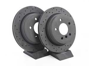 Hawk Talon Cross Drilled & Slotted Brake Rotor Pair - Rear (300x20mm) - E9X E84