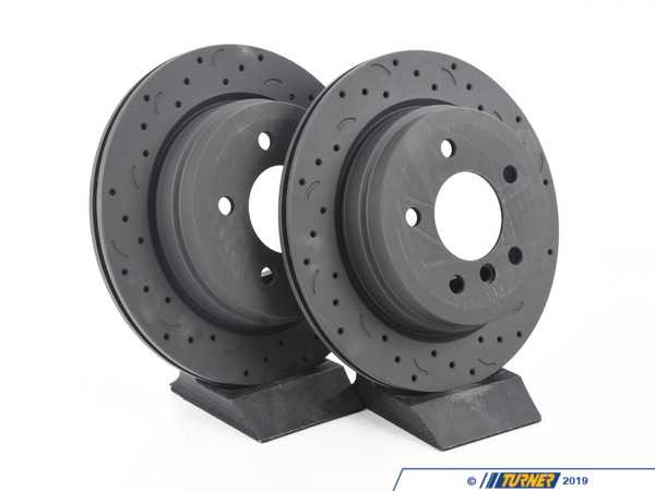 Hawk Hawk Talon Cross Drilled & Slotted Brake Rotor Pair - Rear (300x20mm) - E9X E84 HTC4502