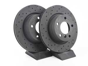 Hawk Talon Cross Drilled & Slotted Brake Rotor Pair - Rear (300x20mm) - E90/92 325/328i
