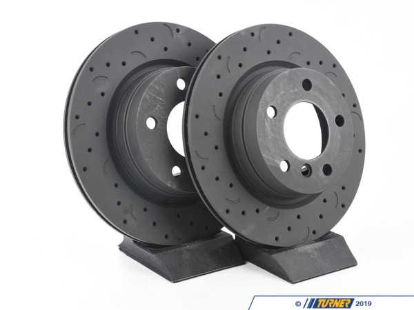 Hawk Hawk Talon Cross Drilled & Slotted Brake Rotor Pair - Rear (300x20mm) - E90/92 325/328i HTC4503