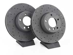 Hawk Talon Cross Drilled & Slotted Brake Rotor Pair - Front (324x30) - E39 530i 540i