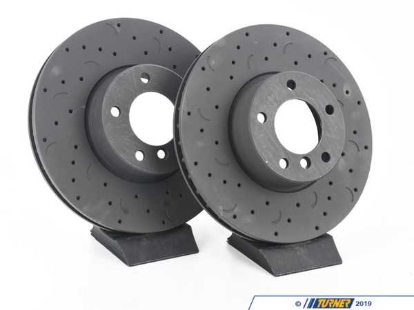 Hawk Hawk Talon Cross Drilled & Slotted Brake Rotor Pair - Front (324x30) - E39 530i 540i HTC4790