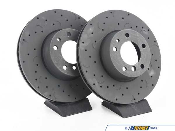 Hawk Hawk Talon Cross Drilled & Slotted Brake Rotor Pair - Front (324x30) - E31 E38 E39 HTC4690