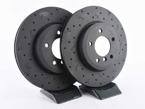Hawk Talon Cross Drilled & Slotted Brake Rotor Pair - Front (325x25) - E46 Z4