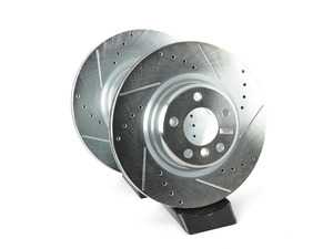 Evolution Tru-Cast Drilled And Slotted Rotor Pair - Rear (345x24)