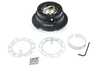 NRG Quick Release Kit - Black/Black Ring W/ Finger Grooves SRK-250BK View 2