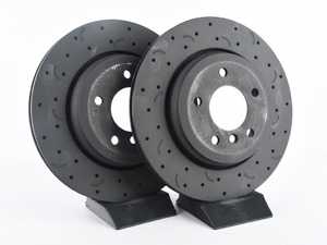Hawk Talon Cross Drilled & Slotted Brake Rotor Pair - Rear (320x22) - E46 330