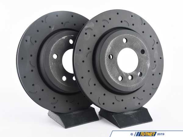 Hawk Hawk Talon Cross Drilled & Slotted Brake Rotor Pair - Rear (320x22) - E46 330 HTC4783