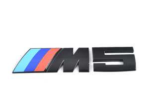  E60 M5 Painted Trunk Emblem - Gloss Black 