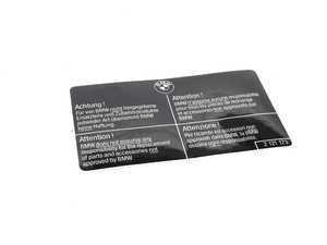 Genuine BMW Label "original BMW Teile" - 51142121173