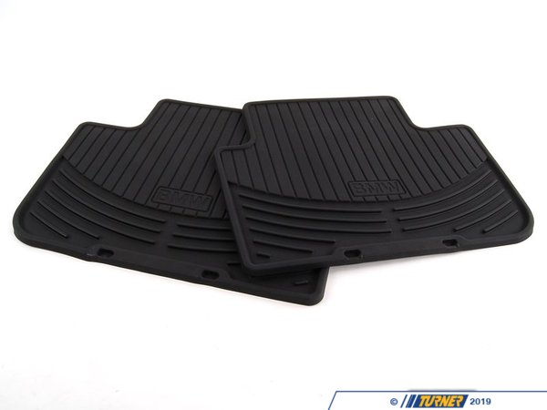 Genuine BMW Genuine BMW Rear All Weather Floor Mat Set - Black - E83 X3 82110305176